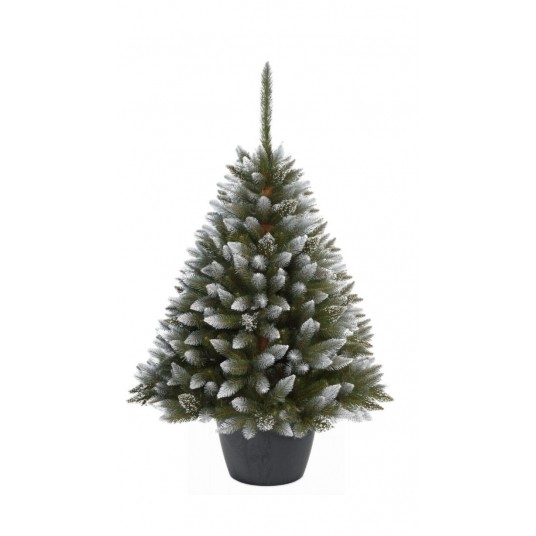 Choinka sztuczna świerk diamentowy w okrągłej donicy 160 cm -zdjęcie numer 1