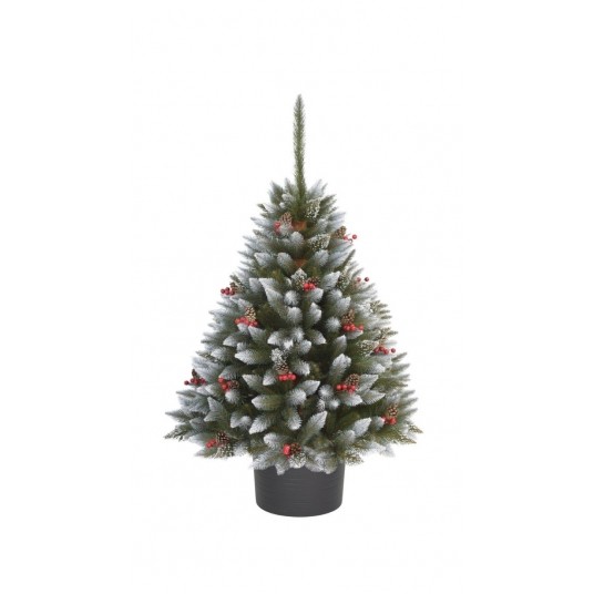 Choinka sztuczna świerk Ilex w okrągłej donicy 160 cm -zdjęcie numer 1