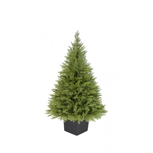 Choinka sztuczna świerk kaukaski w kwadratowej donicy 160 cm -zdjęcie numer 1