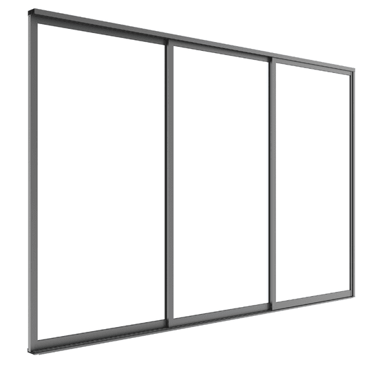 Drzwi przesuwne szklane LUXE 370x238 cm do pergoli 4 m antracytowe -zdjęcie numer 5