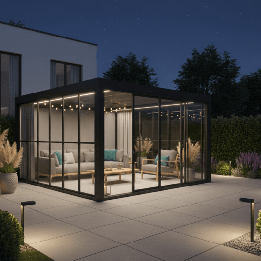 Drzwi szklane z ramami 552x258 dla 6m ELITE -zdjęcie numer 2