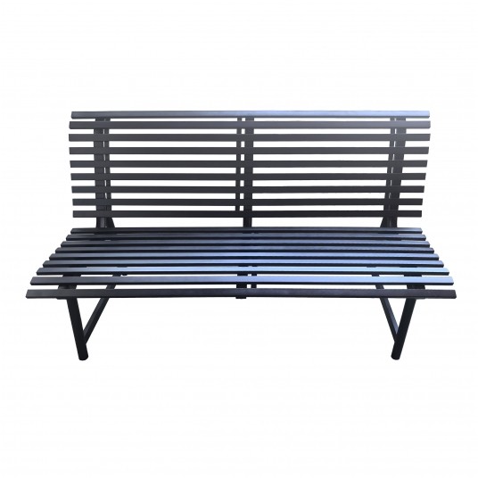 Ławka stalowa 160x73x85cm antracytowa -zdjęcie numer 2