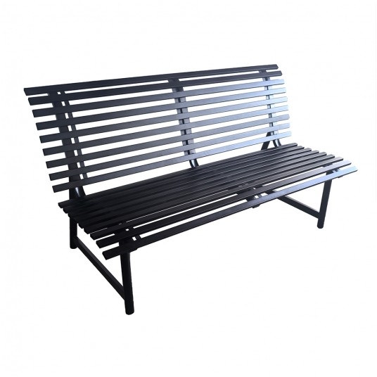 Ławka stalowa 160x73x85cm antracytowa -zdjęcie numer 3