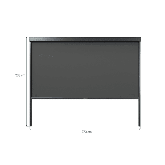 Markiza manualna LUXE 270x238 cm do pergoli 3 m antracyt -zdjęcie numer 4