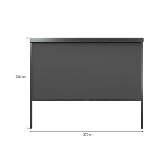 Markiza manualna LUXE 370x238 cm do pergoli 4 m antracyt -zdjęcie numer 4