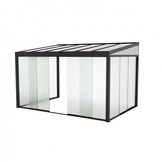 Ogród zimowy 5,8 × 3,0 × 2,3 m z bezramowymi drzwiami szklanymi -zdjęcie numer 1