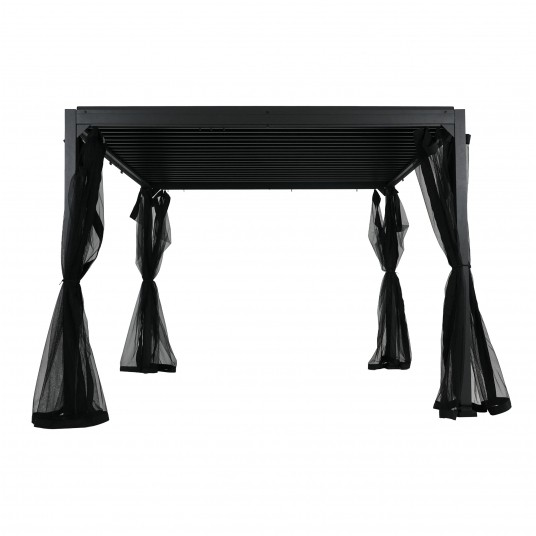Pergola 3x3x2,3m alu-stal + zasłony i moskitiera -zdjęcie numer 6