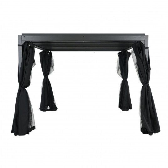 Pergola 3x4x2,3m alu-stal + zasłony i moskitiera -zdjęcie numer 6