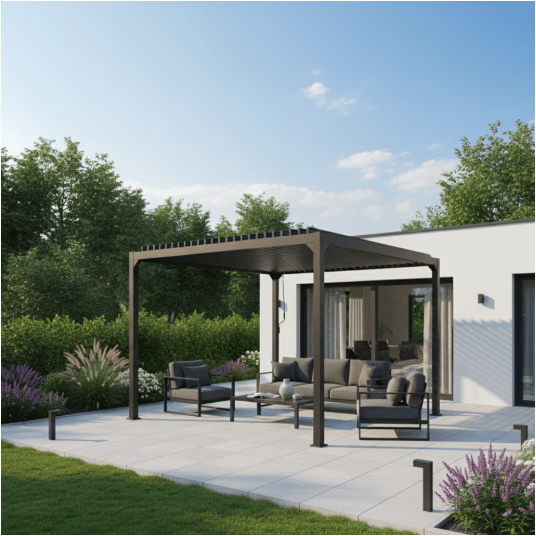 Pergola 3x4x2,3m aluminiowa ze stalowym dachem -zdjęcie numer 2