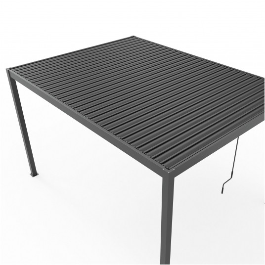 Pergola aluminiowa 3x3x2.3m antracyt -zdjęcie numer 6