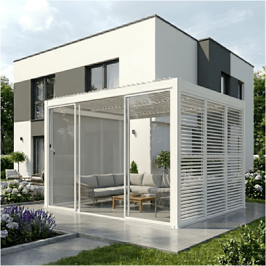 Pergola LUXE 3x4x2.5m biała z LED -zdjęcie numer 3