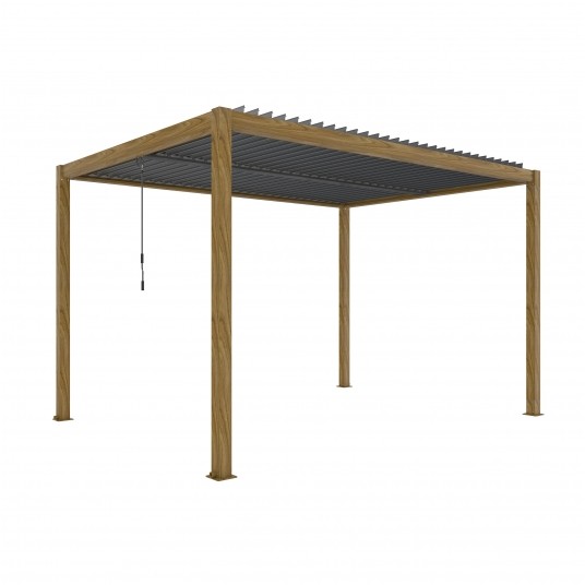 Pergola LUXE 3x4x2.5m drewno v2 z LED -zdjęcie numer 6