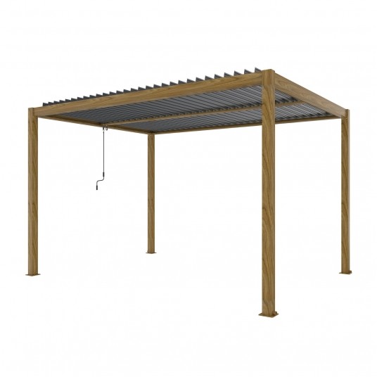 Pergola LUXE 4x4x2.5m drewno v2 z LED -zdjęcie numer 3