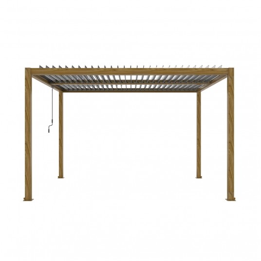 Pergola LUXE 4x4x2.5m drewno v2 z LED -zdjęcie numer 1