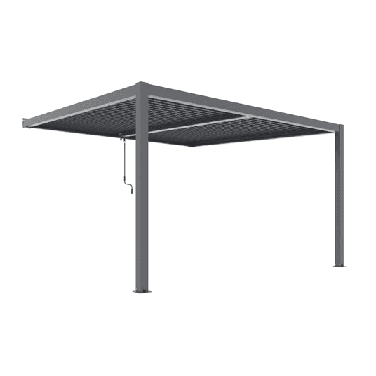 Pergola ogrodowa LUXE przyścienna 3x3x2,5 m antracyt z LED -zdjęcie numer 1