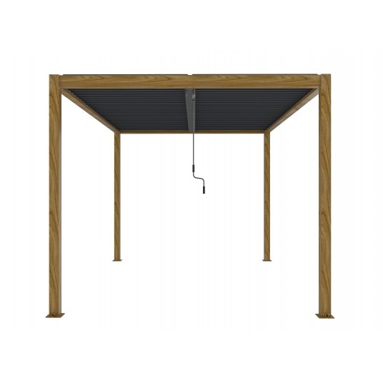 Pergola tarasowa Luxe 3 x 4 m w kolorze drewna z LED -zdjęcie numer 4