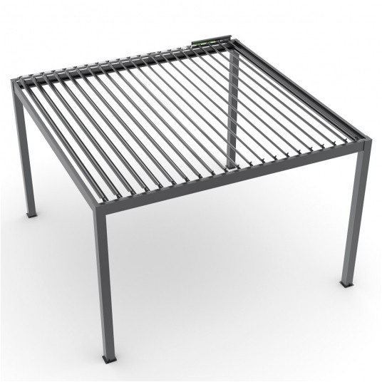 Pergola tarasowa Luxe 4x4x2.5 m antracytowa z LED i elektrycznym dachem -zdjęcie numer 13