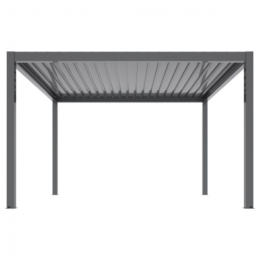 Pergola tarasowa Luxe 4x4x2.5 m antracytowa z LED i elektrycznym dachem -zdjęcie numer 16
