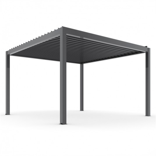 Pergola tarasowa Luxe 4x4x2.5 m antracytowa z LED i elektrycznym dachem -zdjęcie numer 14