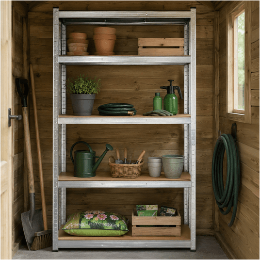 Regał magazynowy G 120x45x180 cm 5 półek 300 kg/półkę -zdjęcie numer 2