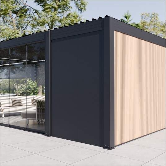 Ściana stalowa 175 × 258 cm ELITE do pergoli i carportu -zdjęcie numer 2