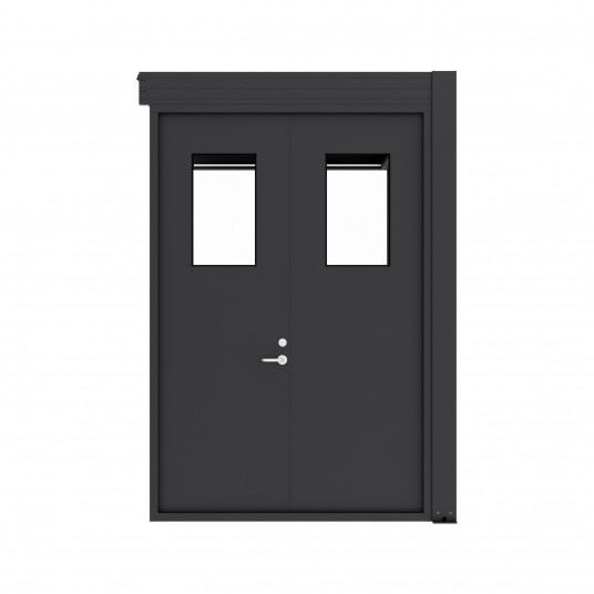 Stalowe drzwi z oknami z PC 175x258 ELITE -zdjęcie numer 4