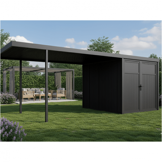 Wiata samochodowa Classic 500 × 300 cm ze składzikiem -zdjęcie numer 3