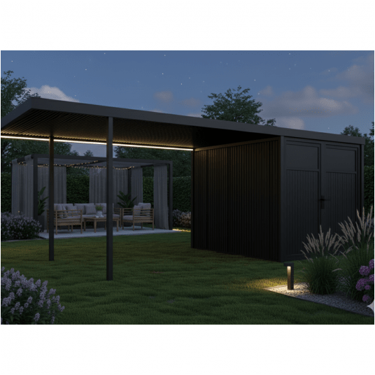 Wiata samochodowa Classic 500 × 300 cm ze składzikiem -zdjęcie numer 4