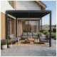 Pergola aluminiowa 3x3x2.3m antracyt -zdjęcie numer 2