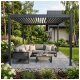 Pergola aluminiowa 3x3x2.3m antracyt -zdjęcie numer 4