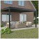 Pergola LUXE przyścienna 4x3x2.5 antracyt z LED -zdjęcie numer 2