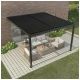 Pergola LUXE przyścienna 4x3x2.5 antracyt z LED -zdjęcie numer 3
