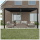 Pergola ogrodowa LUXE przyścienna 3x3x2,5 m antracyt z LED -zdjęcie numer 2