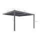 Pergola ogrodowa LUXE przyścienna 3x3x2,5 m antracyt z LED -zdjęcie numer 6