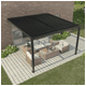 Pergola ogrodowa LUXE przyścienna 3x3x2,5 m antracyt z LED -zdjęcie numer 4