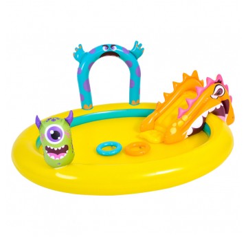 Basen dmuchany dla dzieci ze zjeżdżalnią i spryskiwaczem Potwory