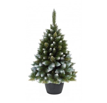 Choinka sztuczna sosna diamentowa w okrągłej donicy 110 cm