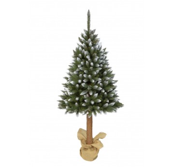 Choinka sztuczna świerk diamentowy na pniu ośnieżony 180 cm