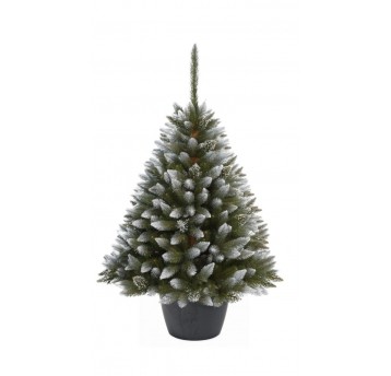 Choinka sztuczna świerk diamentowy w okrągłej donicy 160 cm