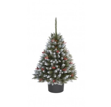 Choinka sztuczna świerk Ilex w okrągłej donicy 130 cm