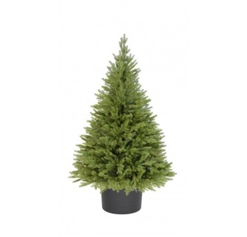 Choinka sztuczna świerk kaukaski w okrągłej donicy 130 cm