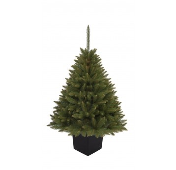 Choinka sztuczna świerk syberyjski w kwadratowej donicy 110 cm