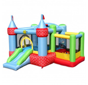 Dmuchany plac zabaw Zamek z basenem na piłeczki i zjeżdżalnią