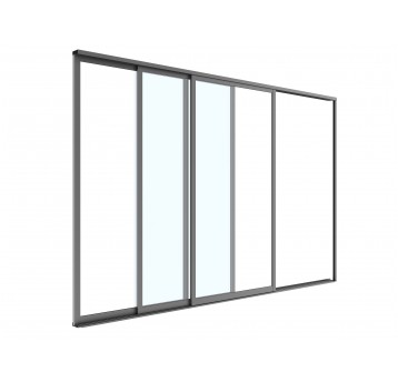 Drzwi przesuwne szklane 4M do pergoli Luxe antracytowe