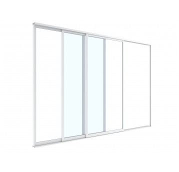 Drzwi przesuwne szklane 4M do pergoli Luxe białe