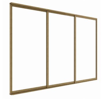 Drzwi przesuwne szklane LUXE 370x238 cm 4 m kolor drewna