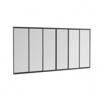 Drzwi szklane z ramami 552x258 dla 6m ELITE