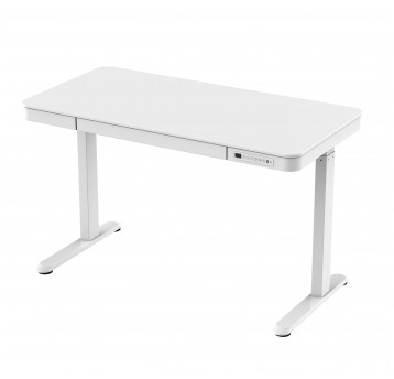 Elektryczne biurko z regulacją wysokości i USB białe