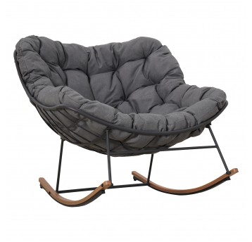 Fotel bujany Nube ze stalową ramą