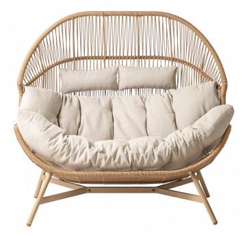 Fotel ogrodowy Holand dwuosobowy beżowy